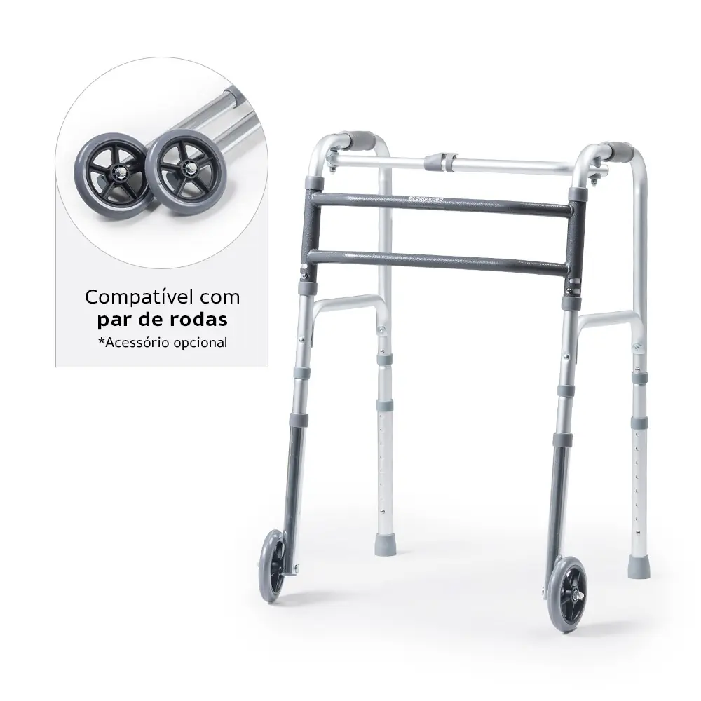 Andador de Alumínio Fixo Móvel e Articulado 3 em 1 D10 Dellamed, da Dellamed, foto 5