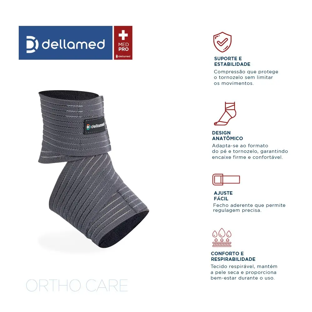 Bandagem Elástica de Tornozelo Ortho Care Dellamed, da Dellamed, foto 2