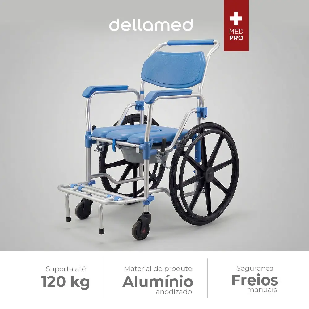 Cadeira de Banho D65 em Alumínio Dellamed, até 120kg, da Dellamed, foto 2