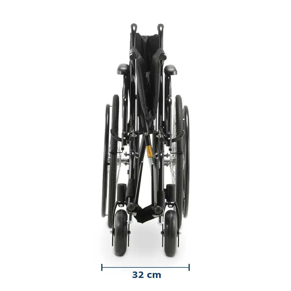 Cadeira de Rodas Dobrável para Pessoas com Obesidade D500 Dellamed, até 180kg, assento 62 cm, da Dellamed, foto 3