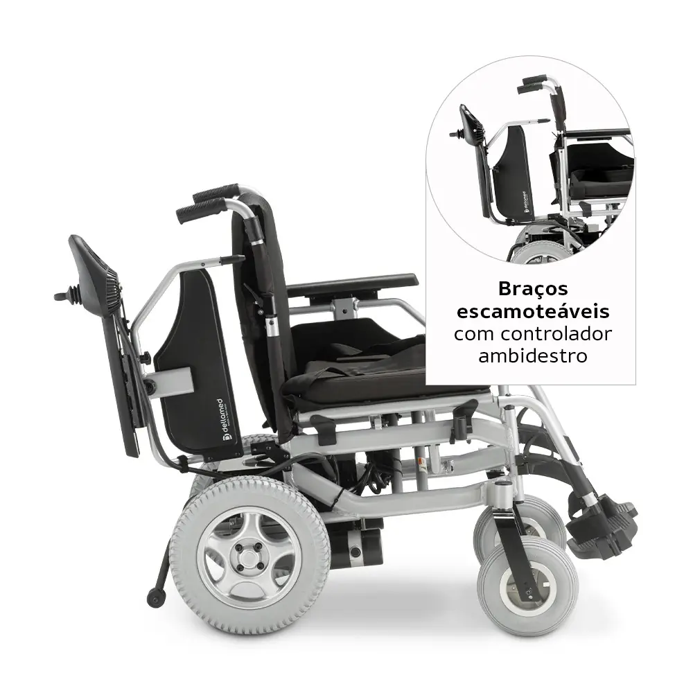 Cadeira de Rodas Motorizada D1000 até 135 Kg Dellamed, da Dellamed, foto 4