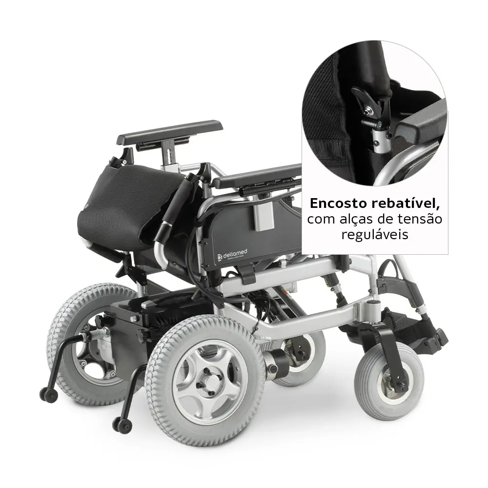 Cadeira de Rodas Motorizada D1000 até 135 Kg Dellamed, da Dellamed, foto 7