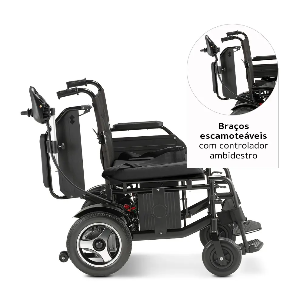 Cadeira de Rodas Motorizada Dobrável até 120 kg Assento de 48 cm D800 Dellamed, da Dellamed, foto 4