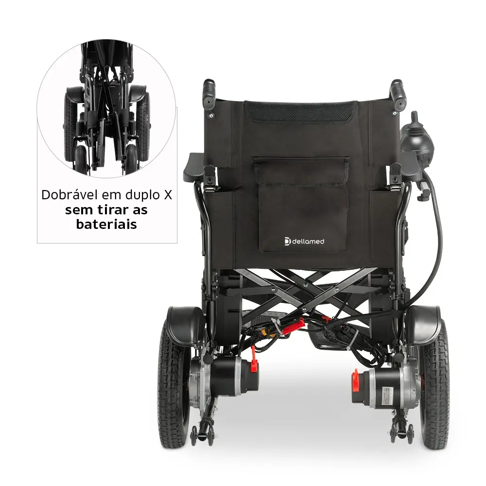 Cadeira de Rodas Motorizada Dobrável até 120 kg Assento de 48 cm D800 Dellamed, da Dellamed, foto 5