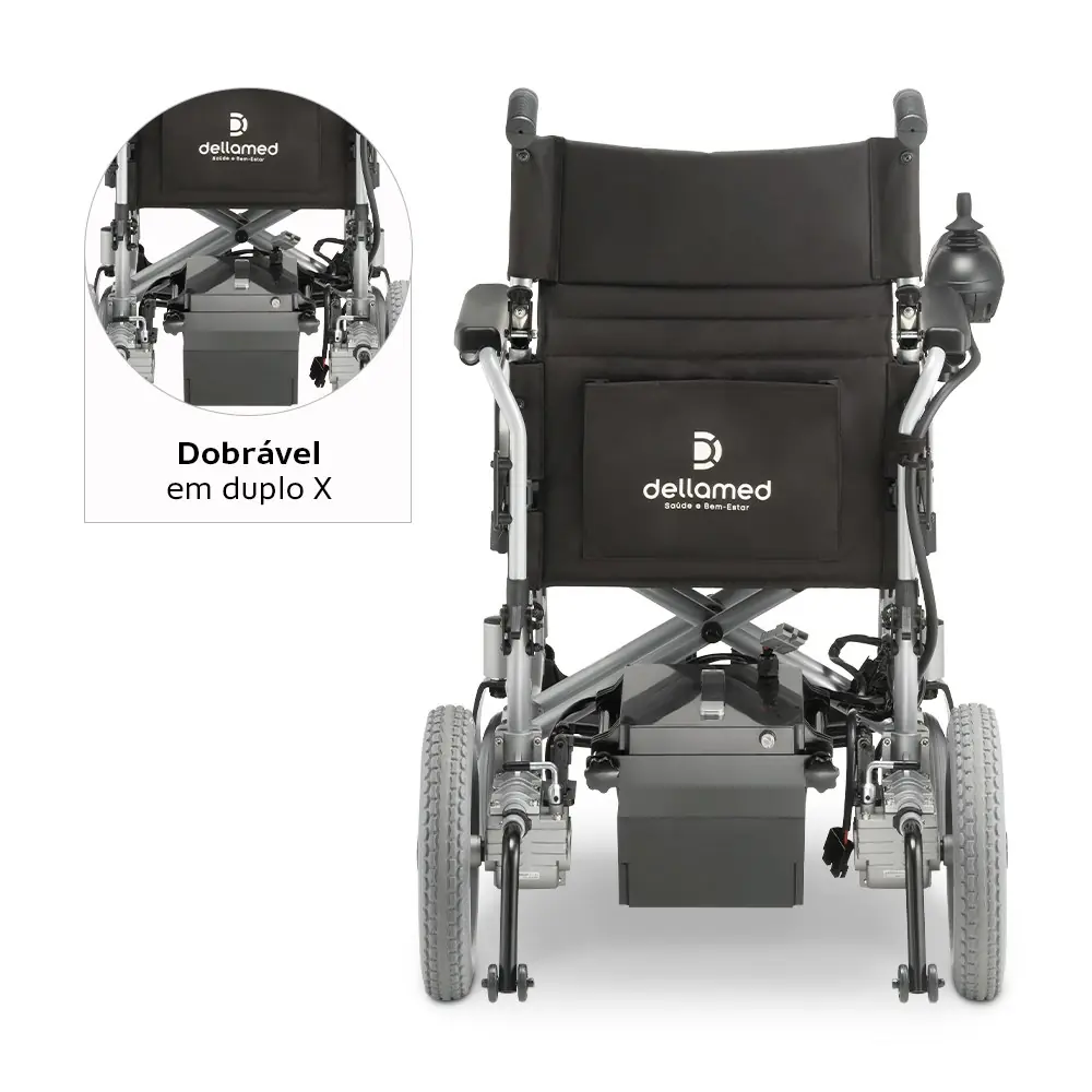 Cadeira de Rodas Motorizada em Alumínio Dobrável até 135 Kg Assento de 44 cm D900 Dellamed, da Dellamed, foto 5