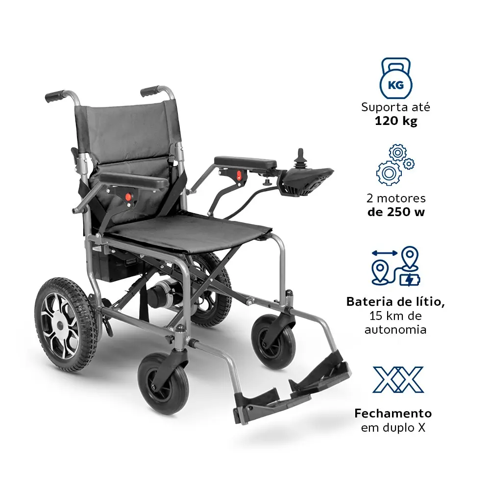 Cadeira de Rodas Motorizada Super Leve Até 120 kg D750 Light Dellamed, da Dellamed, foto 2