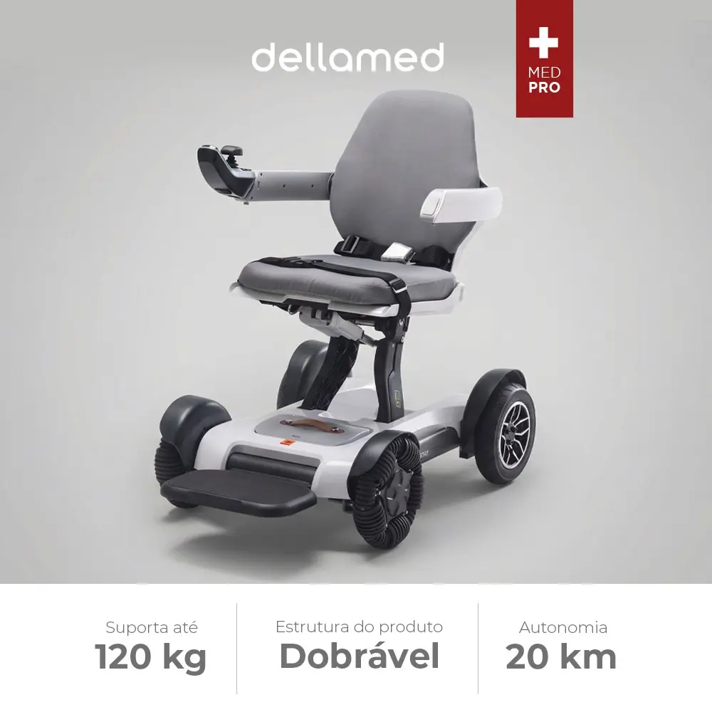 Cadeira Motorizada Spacemed Dobrável Dellamed, até 120 Kg, assento 42 cm, da Dellamed, foto 2
