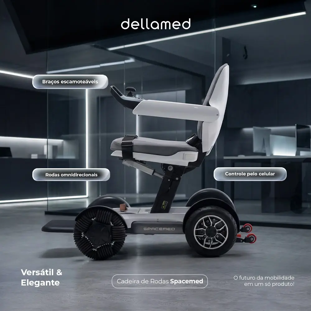 Cadeira Motorizada Spacemed Dobrável Dellamed, até 120 Kg, assento 42 cm, da Dellamed, foto 7