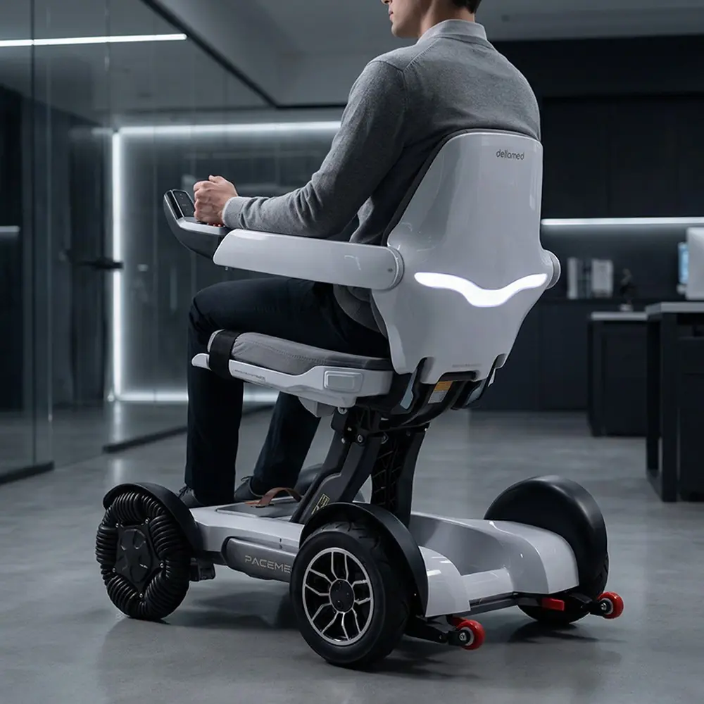 Cadeira Motorizada Spacemed Dobrável Dellamed, até 120 Kg, assento 42 cm, da Dellamed, foto 9