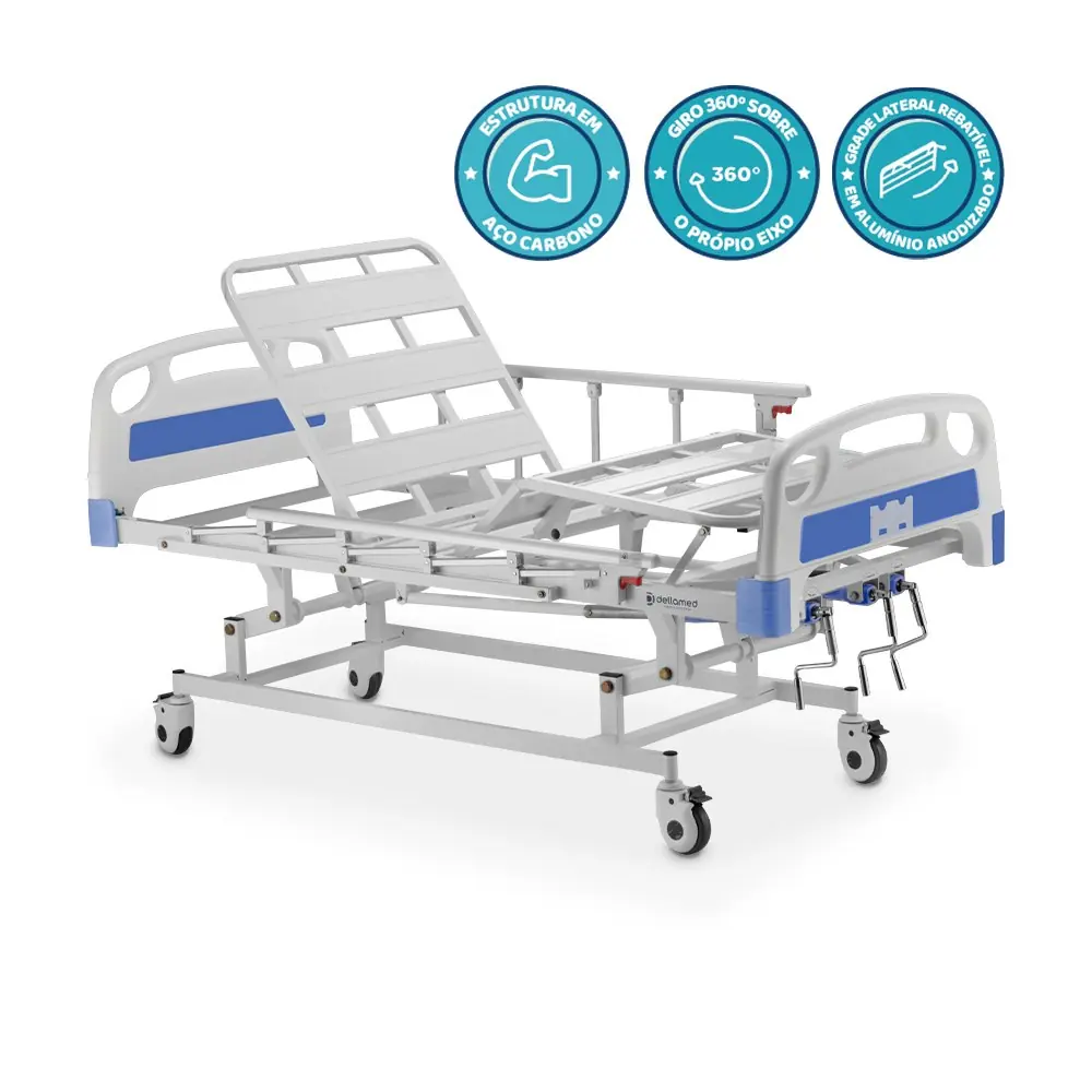 Cama Hospitalar DX3 com 3 Movimentos até 200 Kg Dellamed, da Dellamed, foto 2