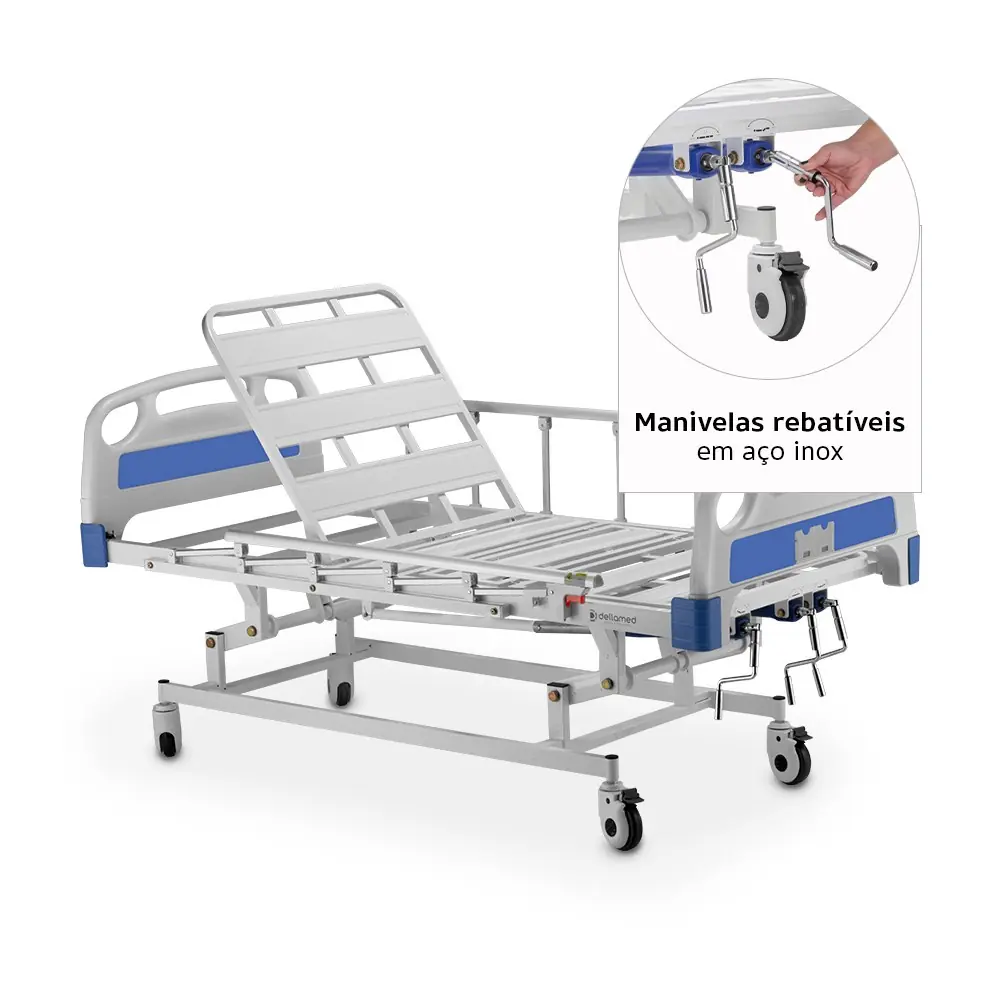 Cama Hospitalar DX3 com 3 Movimentos até 200 Kg Dellamed, da Dellamed, foto 6