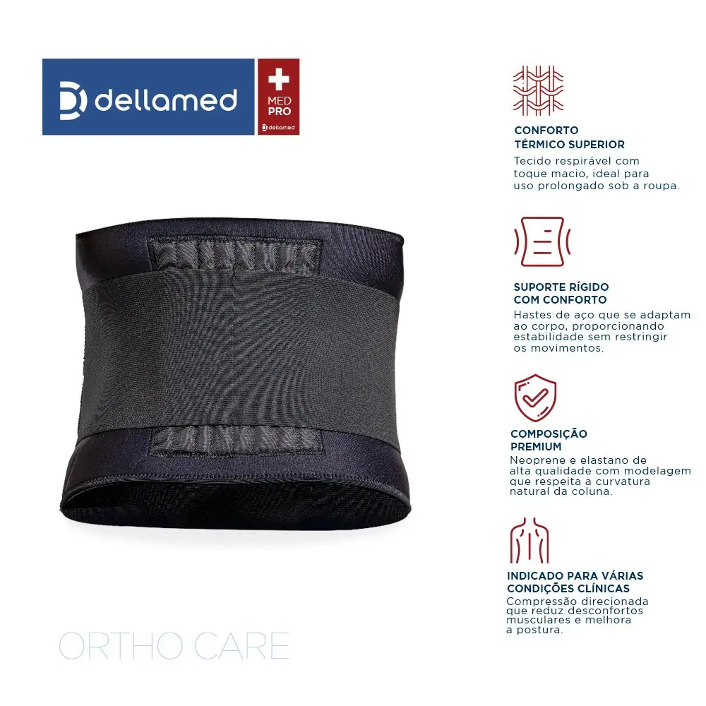 Cinta Lombar com Hastes Flexíveis Ortho Care Dellamed, da Dellamed, foto 2