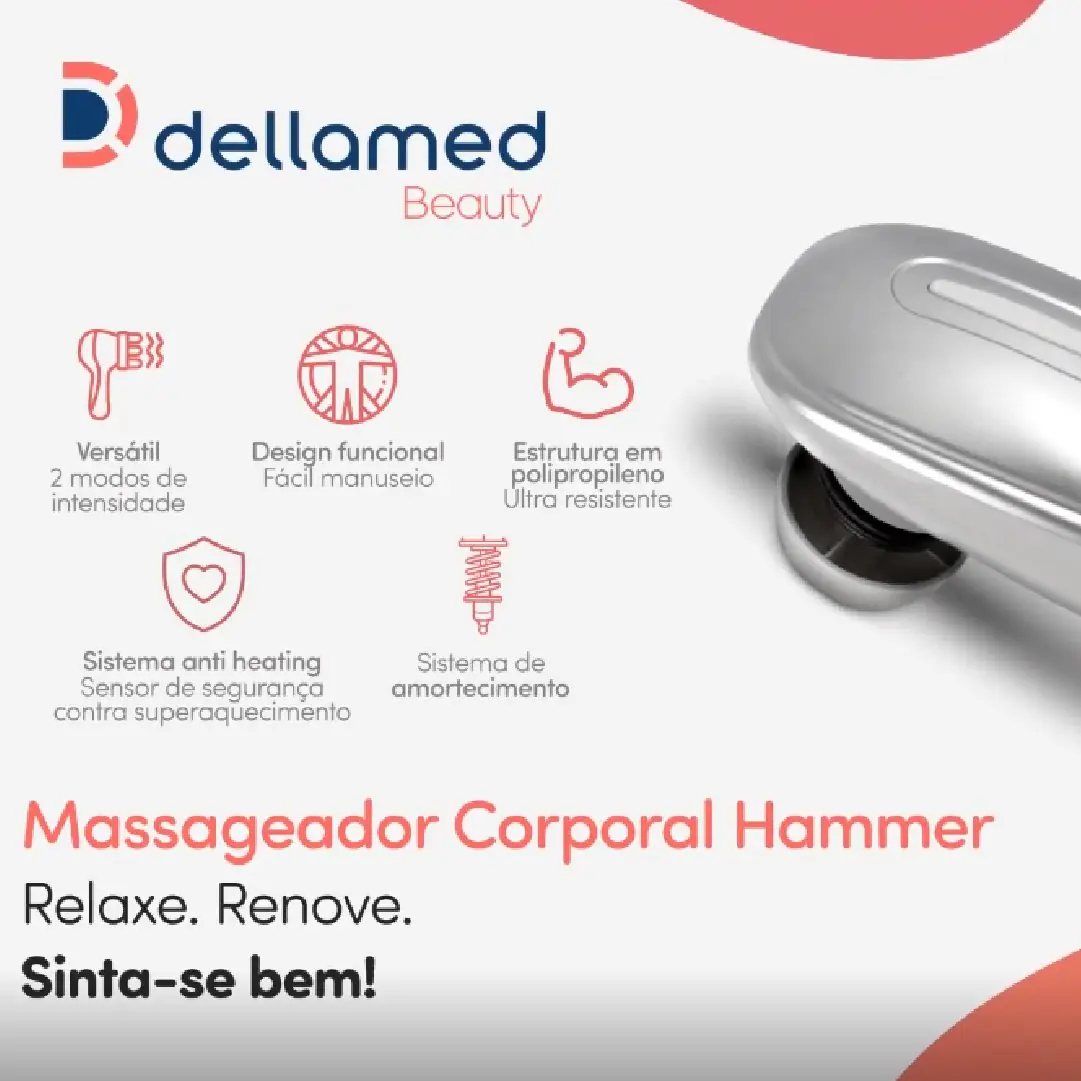Massageador Corporal Hammer com 5 Discos Massageadores Dellamed, da Dellamed, foto 10
