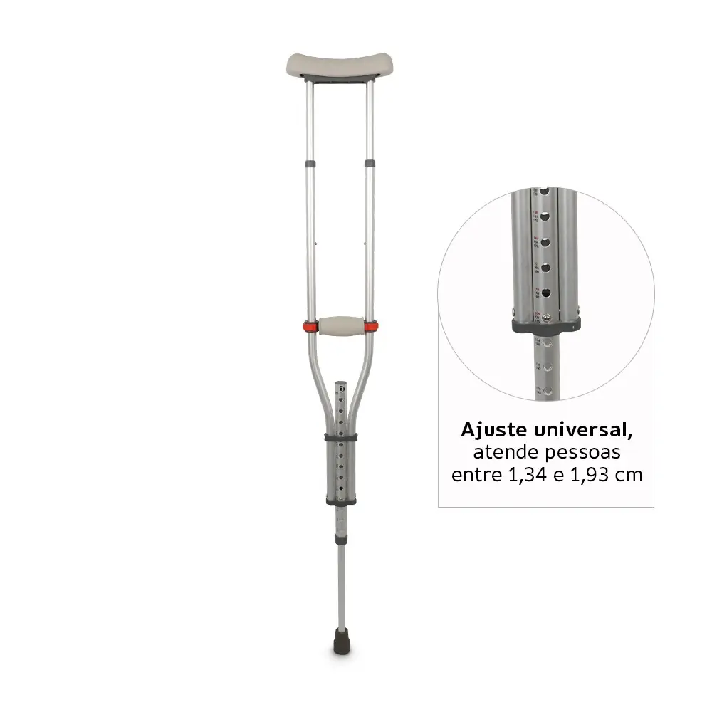 Muleta Axilar D7 Universal em Alumínio até 65 Kg (1 unidade), da Dellamed, foto 5