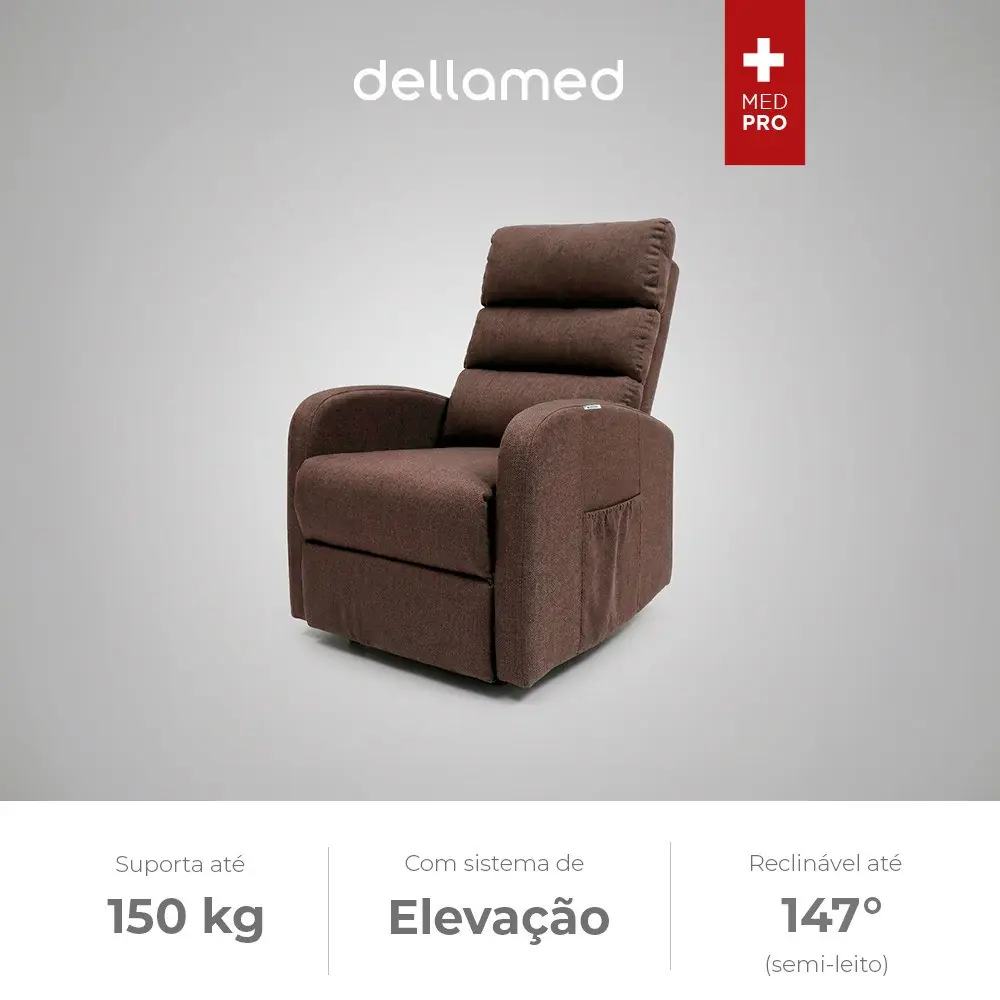 Poltrona Leito Elevatória e Reclinável Elevamed Dellamed com Controle Bivolt, da Dellamed, foto 2