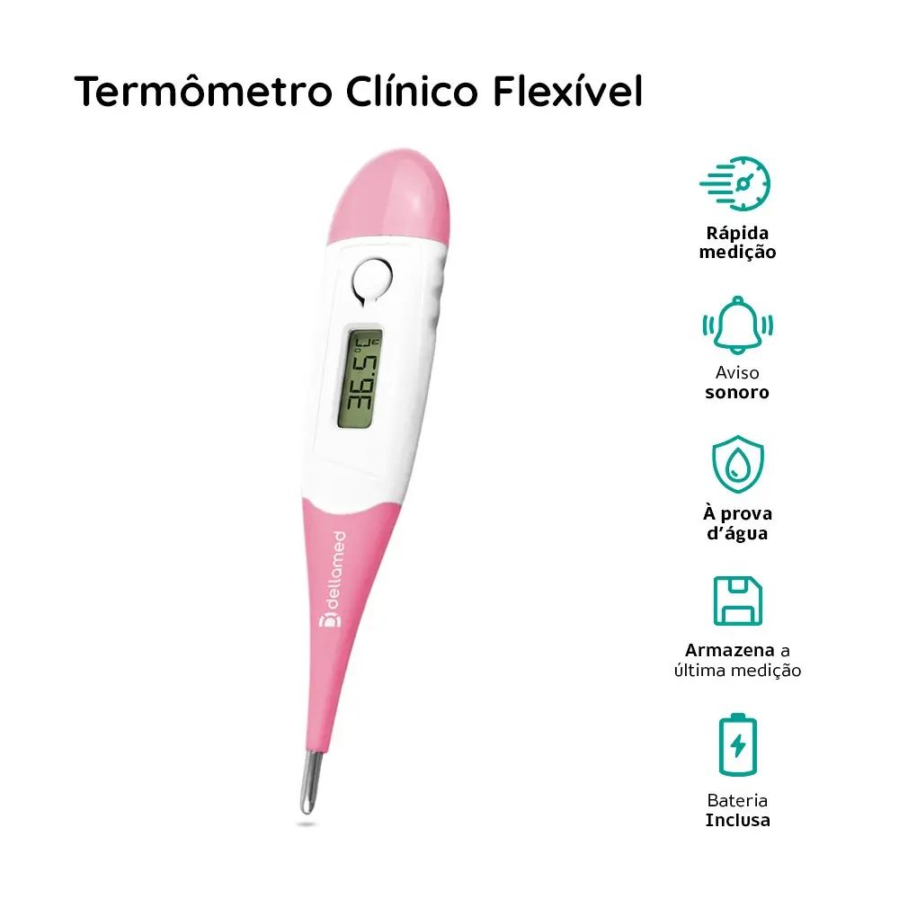 Termômetro Clínico Digital Flexível Dellamed, da Dellamed, foto 2