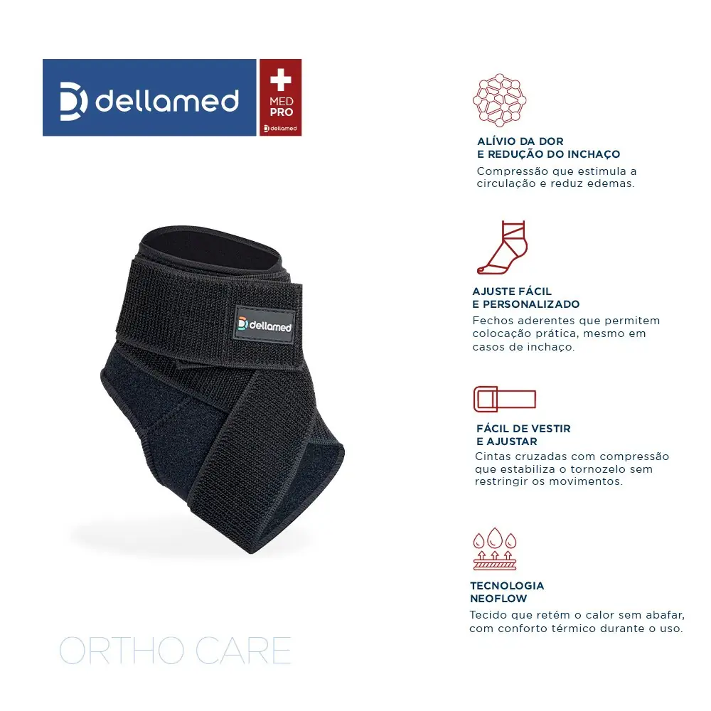 Tornozeleira Ajustável Ortho Care Dellamed, da Dellamed, foto 2