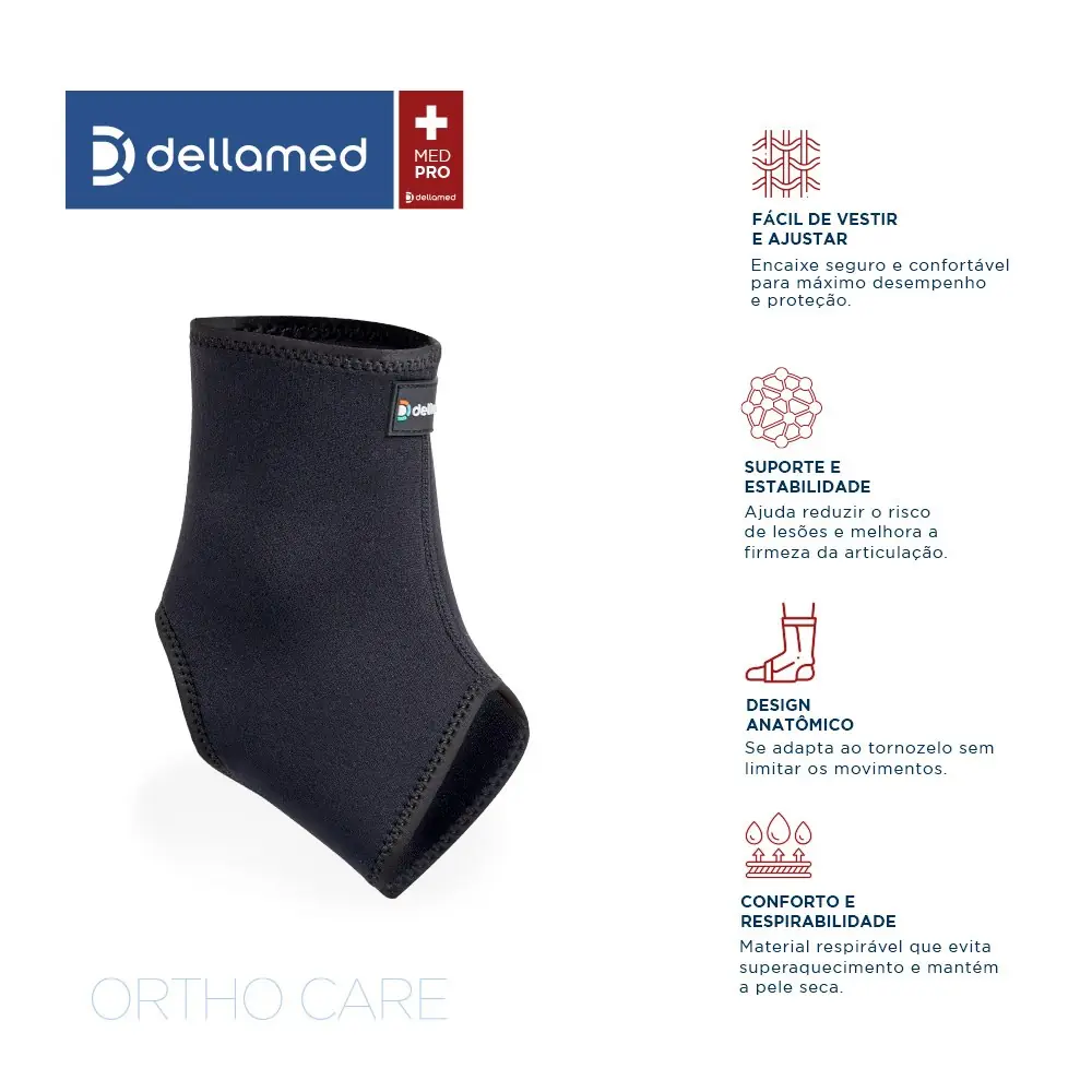Tornozeleira Curta Ortho Care Dellamed, da Dellamed, foto 2