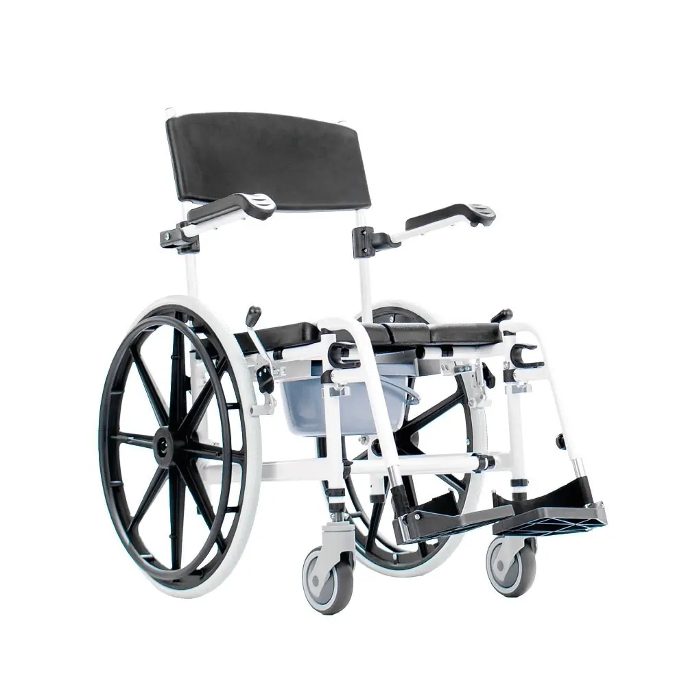 Cadeira de Banho e Higiene em Alumínio com Rodas Grandes Evo by Mobility, da Mobility Brasil, foto 3